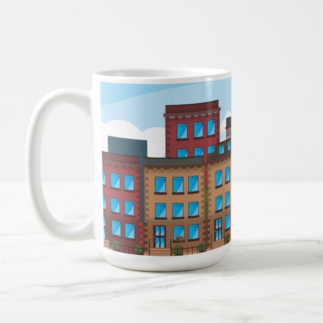 Brownstone Byggnad Kaffemugg (Vänster)