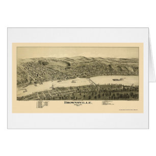 Brownsville panorama- karta för PA - 1902 Hälsningskort
