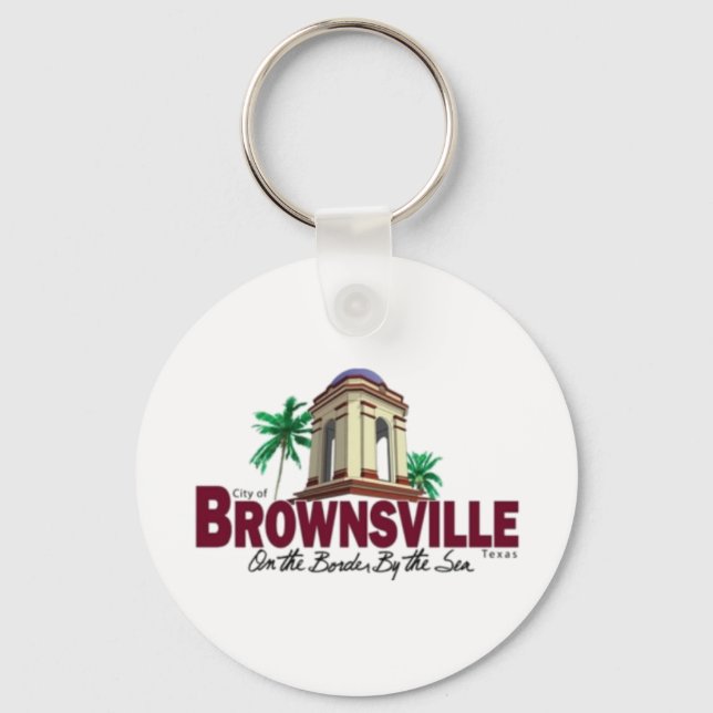 Brownsville (Texas City flagga Keychain) Nyckelring (Framsida)