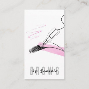 Brows AEftercare PMU Microblading Henna Salon Busi Visitkort