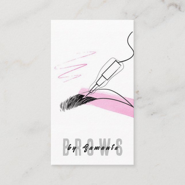 Brows AEftercare PMU Microblading Henna Salon Busi Visitkort (Framsida)