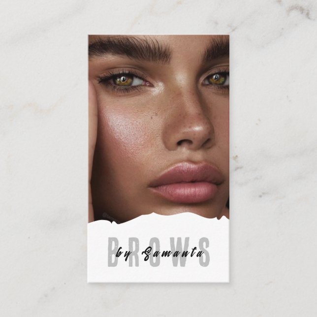 Brows AEftercare PMU Microblading Henna Salon Busi Visitkort (Framsida)