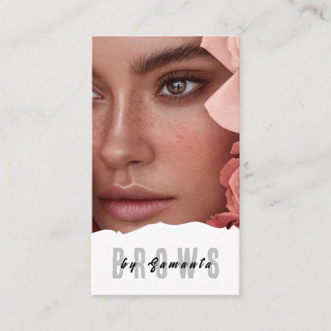 Brows AEftercare PMU Microblading Henna Salon Busi Visitkort (Framsida)