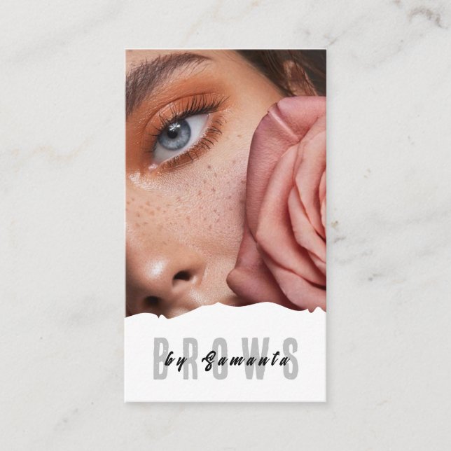 Brows AEftercare PMU Microblading Henna Salon Busi Visitkort (Framsida)