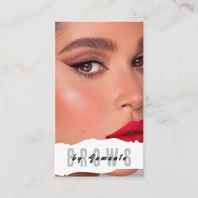 Brows AEftercare PMU Microblading Henna Salon Busi Visitkort (Framsida)