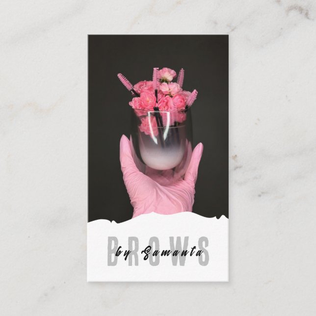 Brows AEftercare PMU Microblading Henna Salon Busi Visitkort (Framsida)