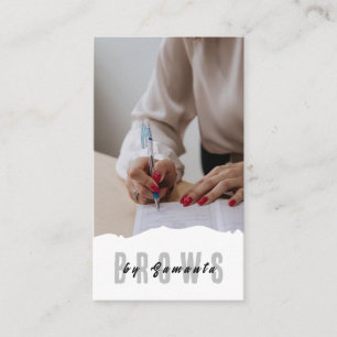 Brows AEftercare PMU Microblading Henna Salon Busi Visitkort