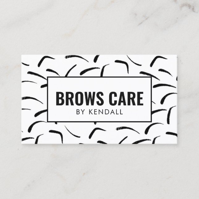 Brows Aftercare Permanent Eyebrow Mönster Visitkort (Framsida)
