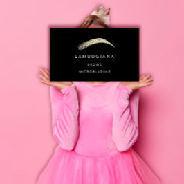 Brows Golden Logotyp Microblading Social Media Bla Visitkort