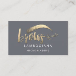 Brows Golden Logotyp Microblading Social Media Smo Visitkort