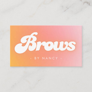 Brows Groovy Retro Peach Visitkort
