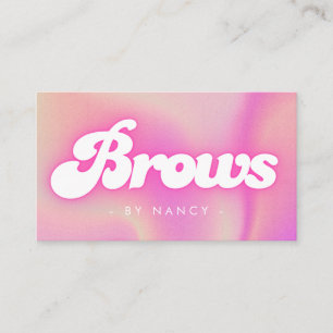 Brows Groovy Retro Rosa Visitkort