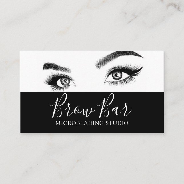 Brows & Lash Microblading, Eyelash Extensions Bu Visitkort (Framsida)