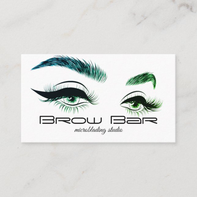 Brows & Lash Microblading, Eyelash Extensions Visitkort (Framsida)