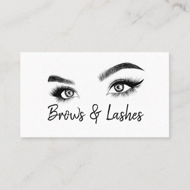 Brows & Lash Microblading, Eyelash Extensions Visitkort (Framsida)