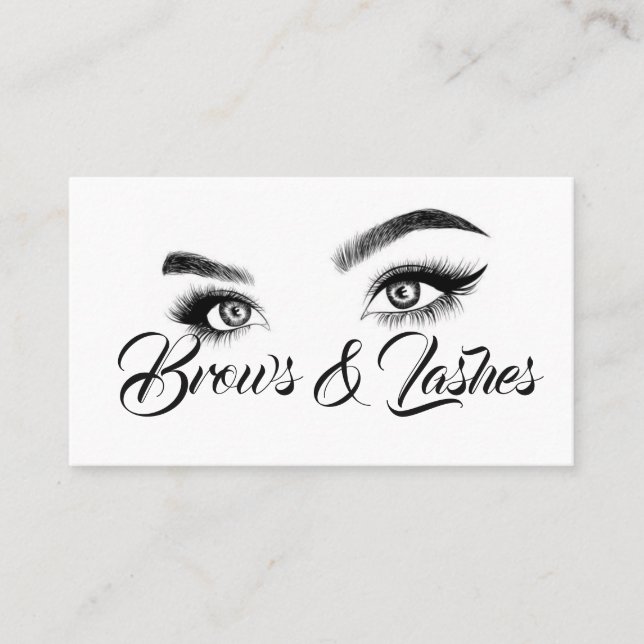 Brows & Lash Microblading, Eyelash Extensions Visitkort (Framsida)
