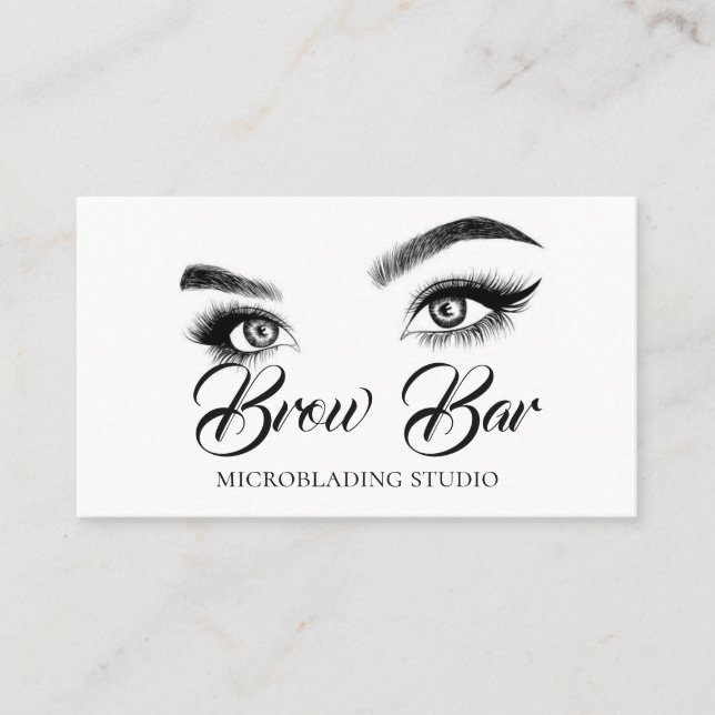 Brows & Lash Microblading, Eyelash Extensions Visitkort (Framsida)