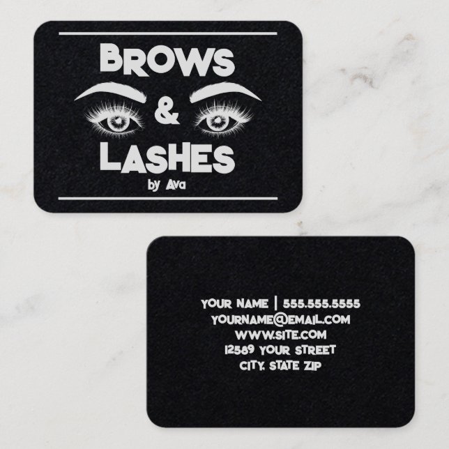 Brows Lash Visitkort (Fram/baksida)