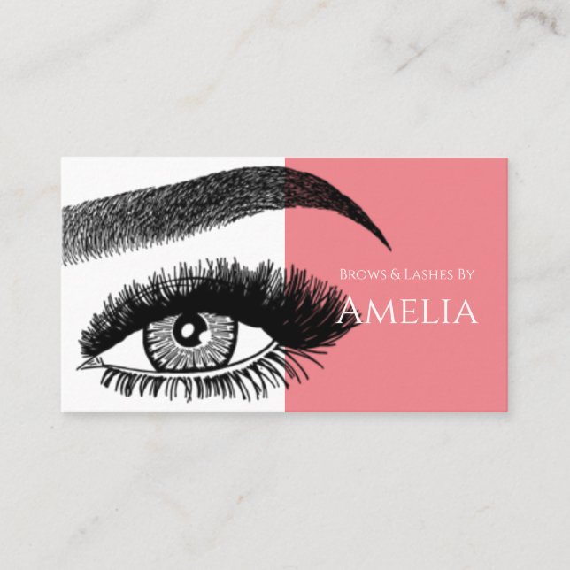 Brows & Lashes Microblading, Ögonfransförlängning Visitkort (Framsida)