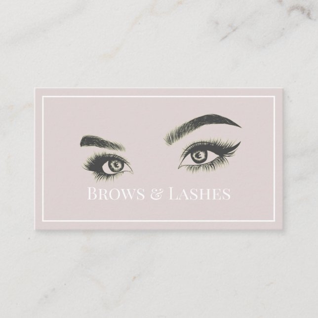 Brows & Lashes Microblading, Ögonfransförlängning Visitkort (Framsida)