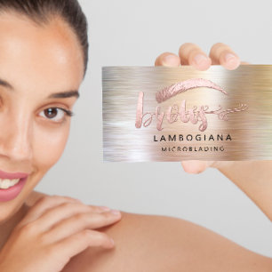 Brows Logotyp Microblade Social Media Ro Push Visitkort