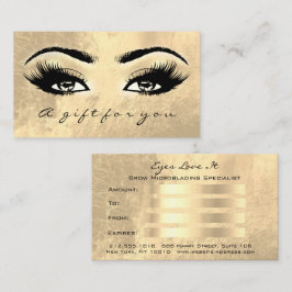 Brows Makeup Guld Lash Beauty Rabattkort