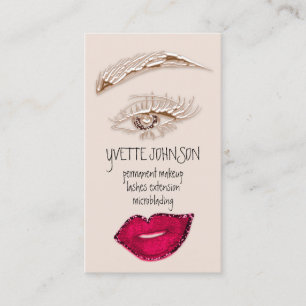 Brows Makeup QRCode Logotyp Red Lip Smala Eyelash Visitkort