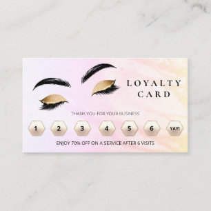*~* Brows Öga QR Lash Tack Rewards LOGOTYP Lojalitetskort
