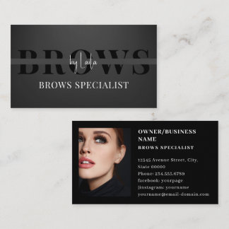 Brows Typography Eyebrow Salon Photo Luxury Visitkort