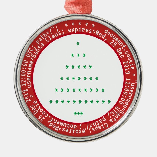 Browser Cookies for Santa jul Ornament Grönt (Framsidan)