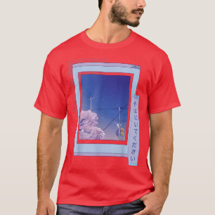 Browser Sakura Cute Anime Vaporwave Japansk natt T Shirt