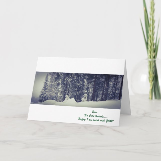 Brr...Det är Kall utanför anteckningskort (Framsida)