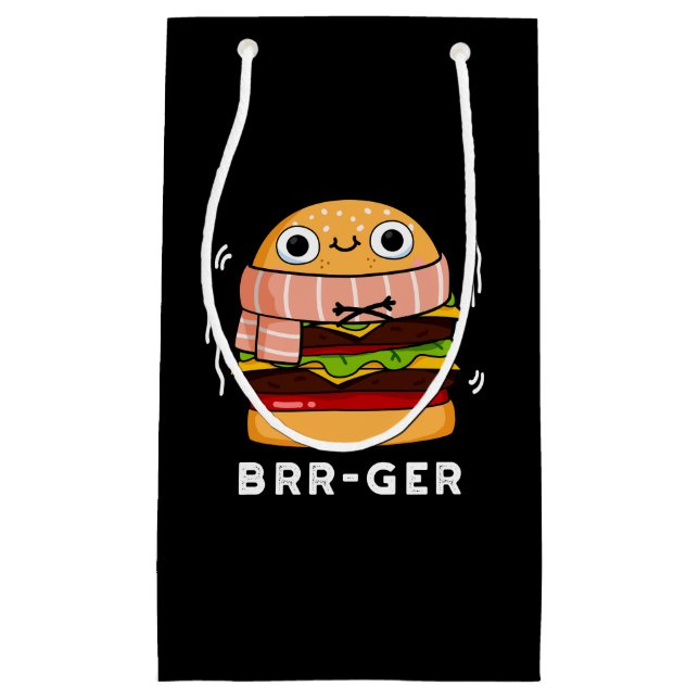 Brr-ger Funny Freezing Burger Pun Mörk BG (Framsidan)