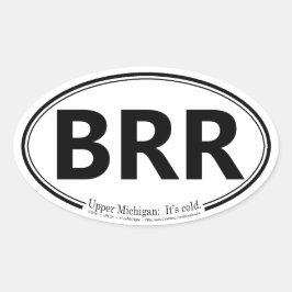 BRR UP Michigan European Stil Tax Sticker Ovalt Klistermärke