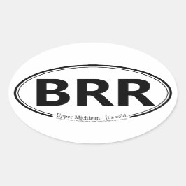 BRR UP Michigan European Stil Tax Sticker Ovalt Klistermärke