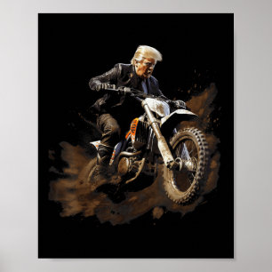 Brraaap Funny Dirt Bike Motocross för Riders Poster