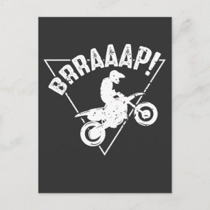 Brraaap Funny Dirt Bike Motocross Rider Vykort