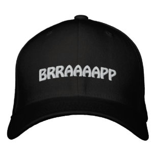 "BRRAAAPP" Sledders.com Svart Flexfit Hat Broderad Keps