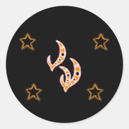 BRRE GODRUNE Stars Runt Klistermärke