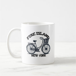 BRRE ISLAND NEW YORK-cykel med basket-cykel Kaffemugg