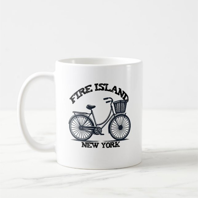 BRRE ISLAND NEW YORK-cykel med basket-cykel Kaffemugg (Vänster)