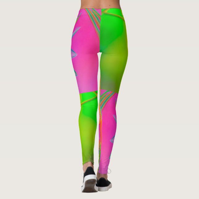 BRRE MULTI FÄRG FANTASY BLOMMIGT DESIGN LEGGINGS (Baksida)