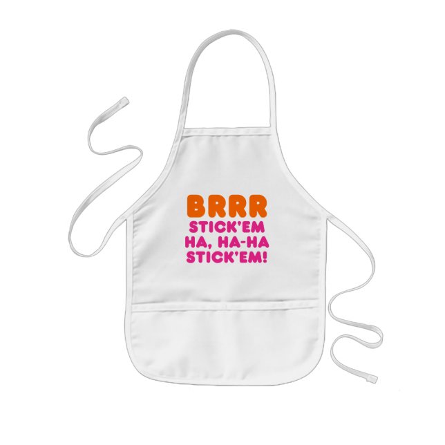 BRRR STICK: EM HA, HA-HA STICK EM! BARNFÖRKLÄDE (Framsidan)
