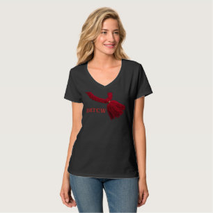 BRTCWest dam V-Nacke i svart Tee