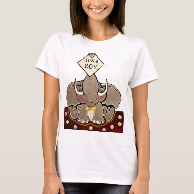 Bruce, Elephant "Det är en pojke!" T Shirt (Framsida)