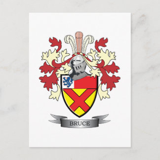 Bruce Family Crest Jackar om Arm Vykort