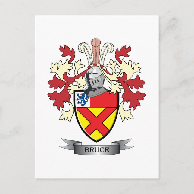 Bruce Family Crest Jackar om Arm Vykort (Framsida)