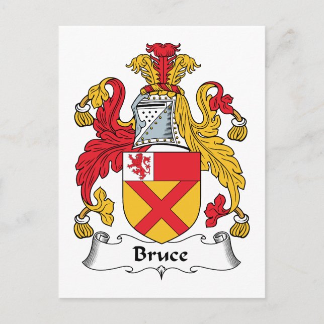 Bruce Family Crest Vykort (Framsida)