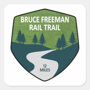 Bruce Freeman Rail Trail Fyrkantigt Klistermärke