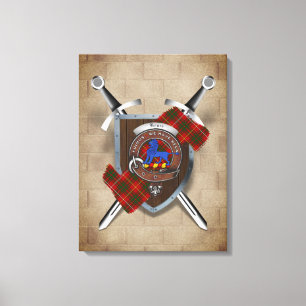 Bruce Klan Badge Crossed Swords Kanvastryck